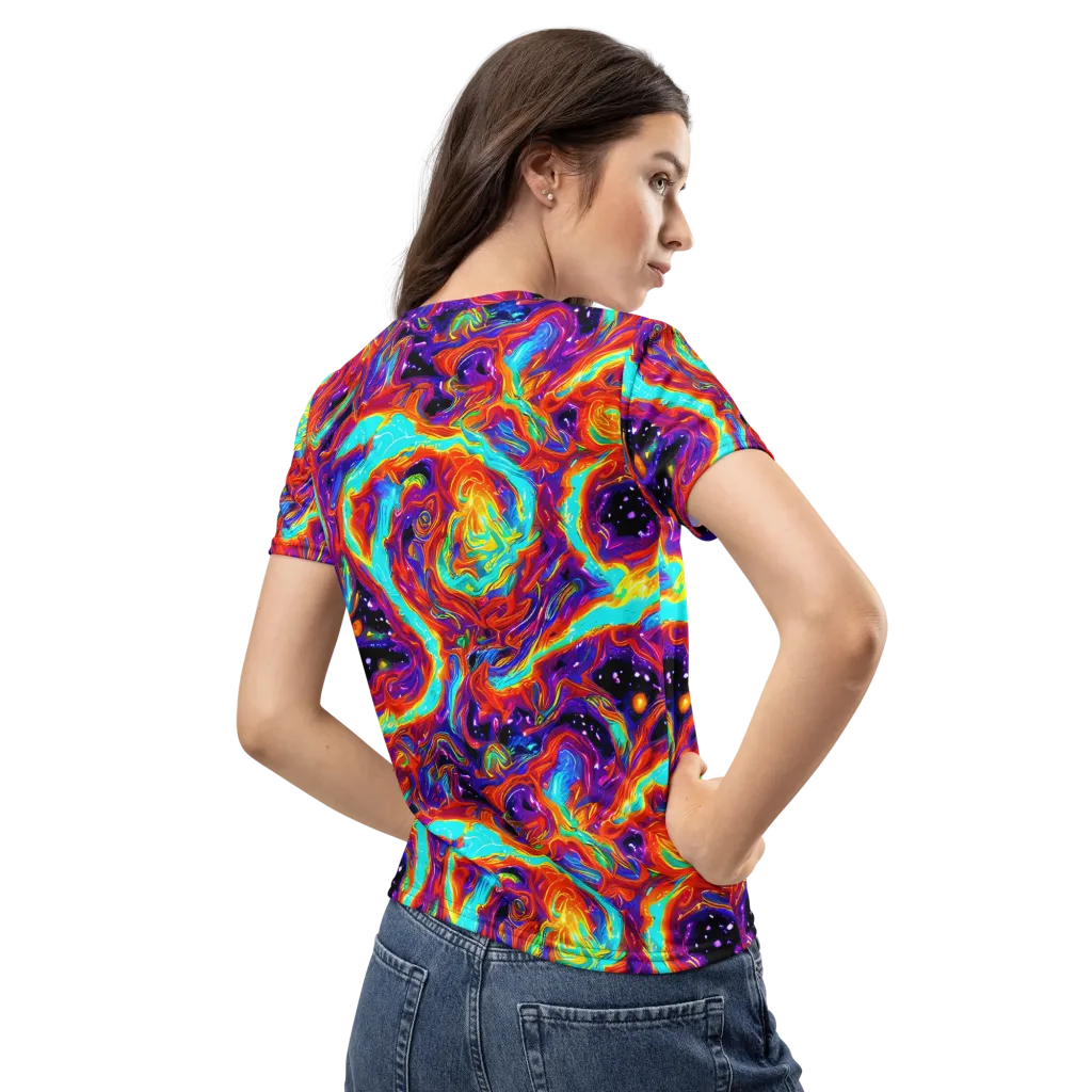 Spectrum On Fire on Women's Crew Neck T-Shirt — Back