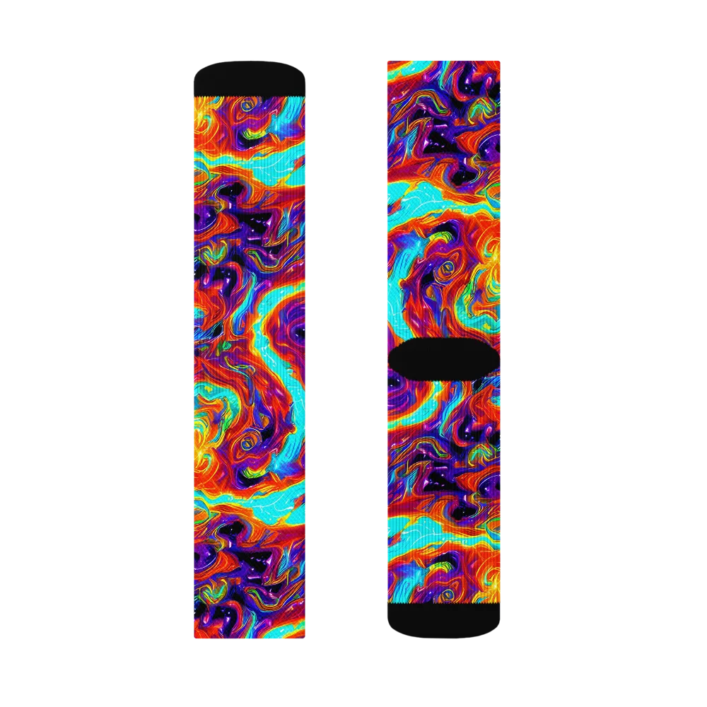 Spectrum On Fire on Socks — Left Sock
