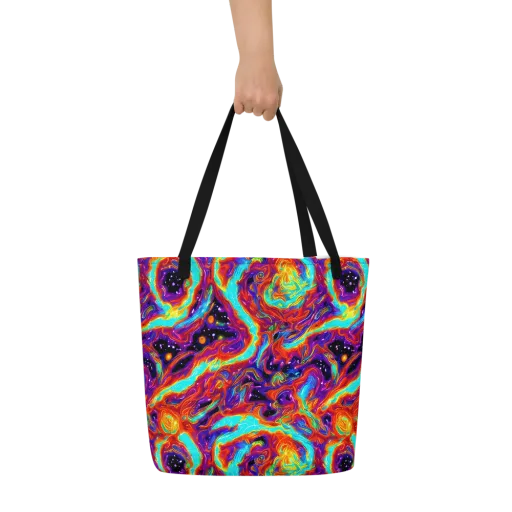 Spectrum On Fire on a Large Tote Bag W/ Pocket