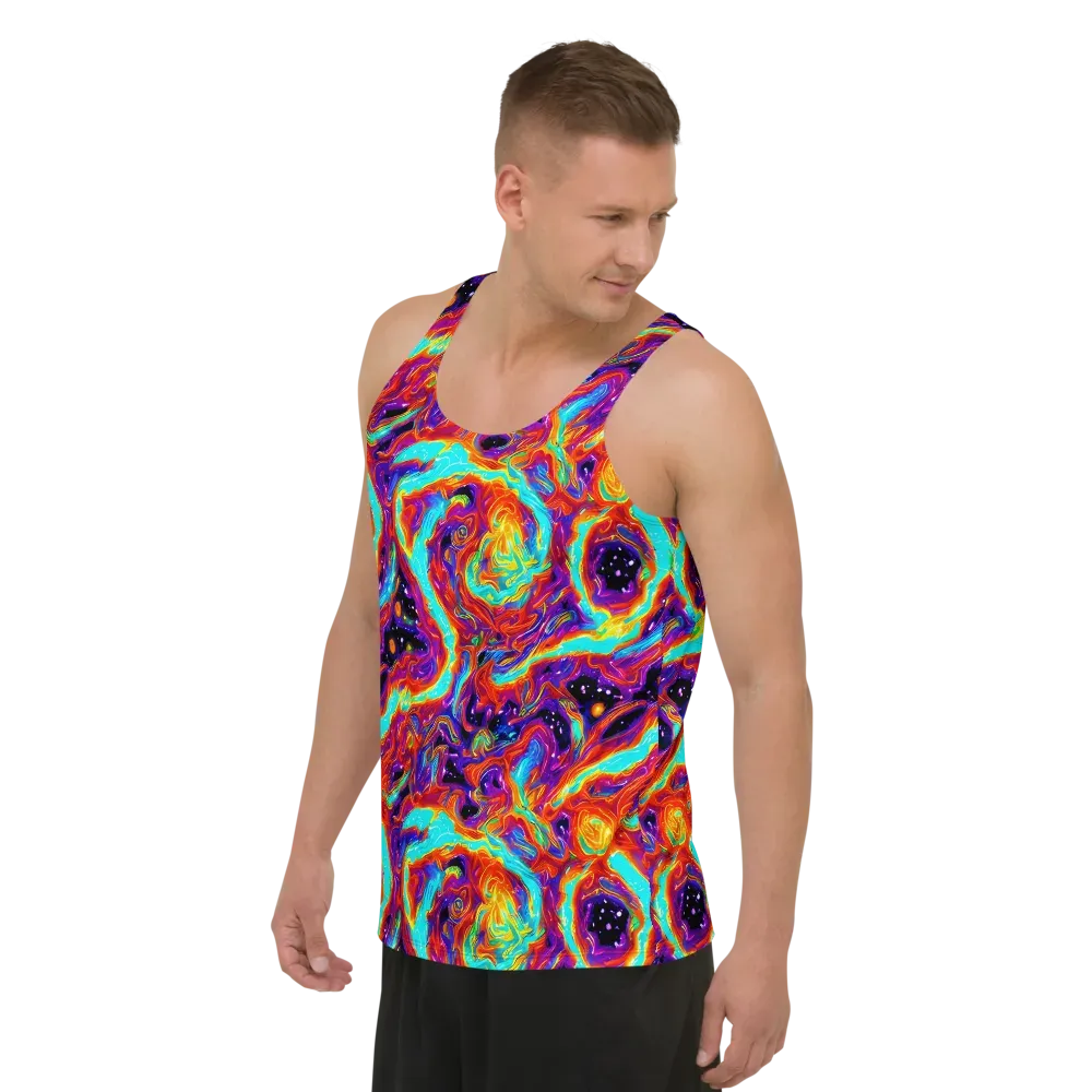 Spectrum On Fire on Men's Tank Top — Left Front