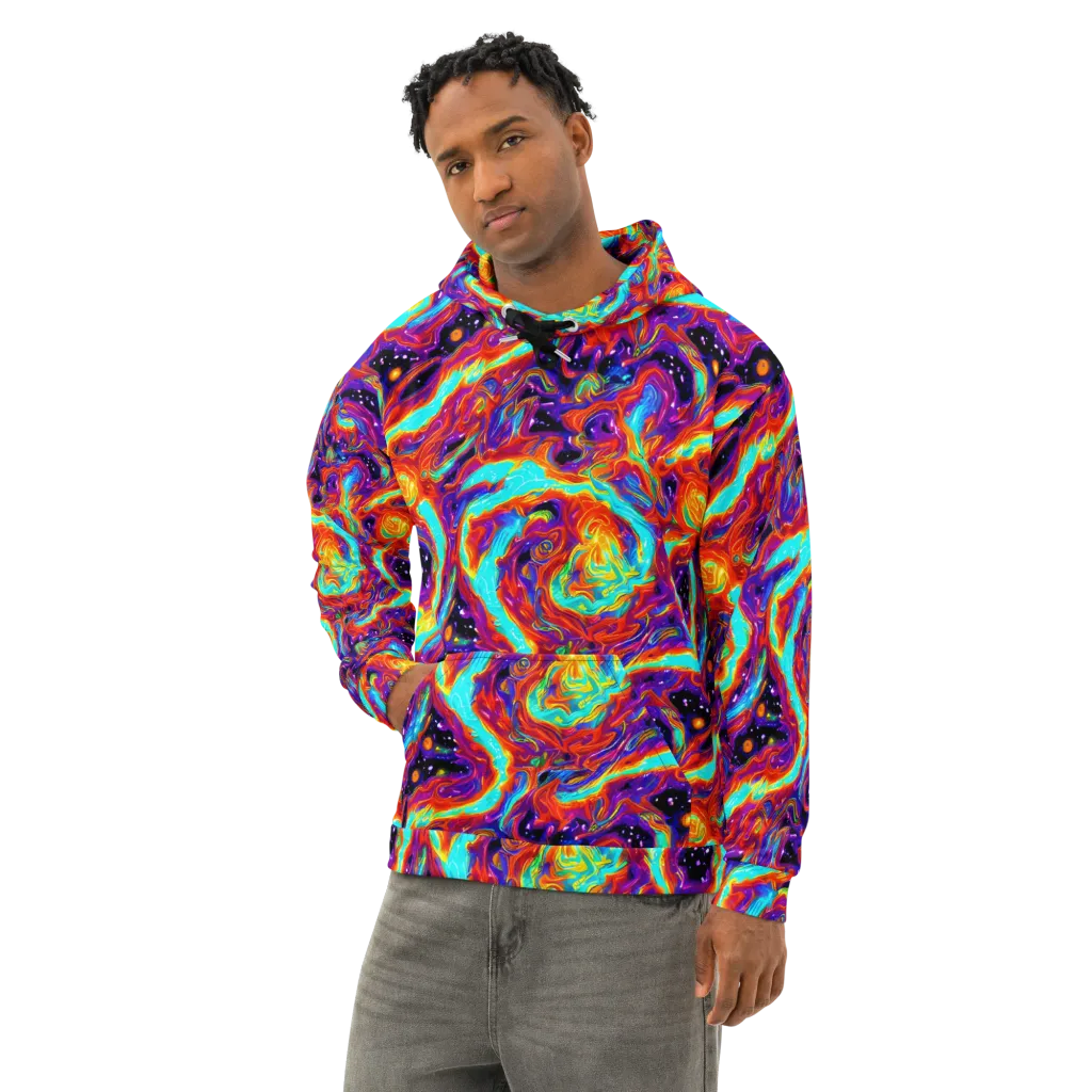 Spectrum On Fire on Cotton Hoodie — Left Front