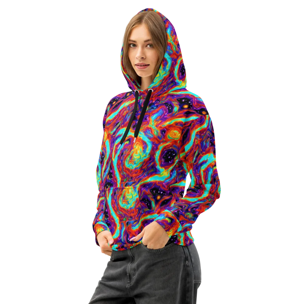 Spectrum On Fire on Cotton Hoodie — Left Front