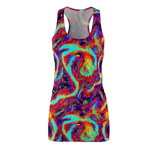 Spectrum On Fire on a Racerback Dress