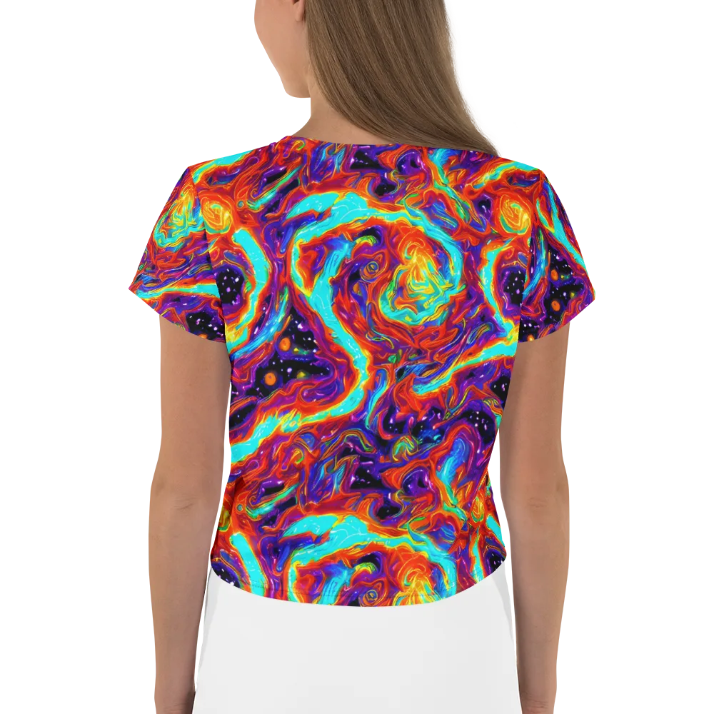 Spectrum On Fire on Crop Tee — Back