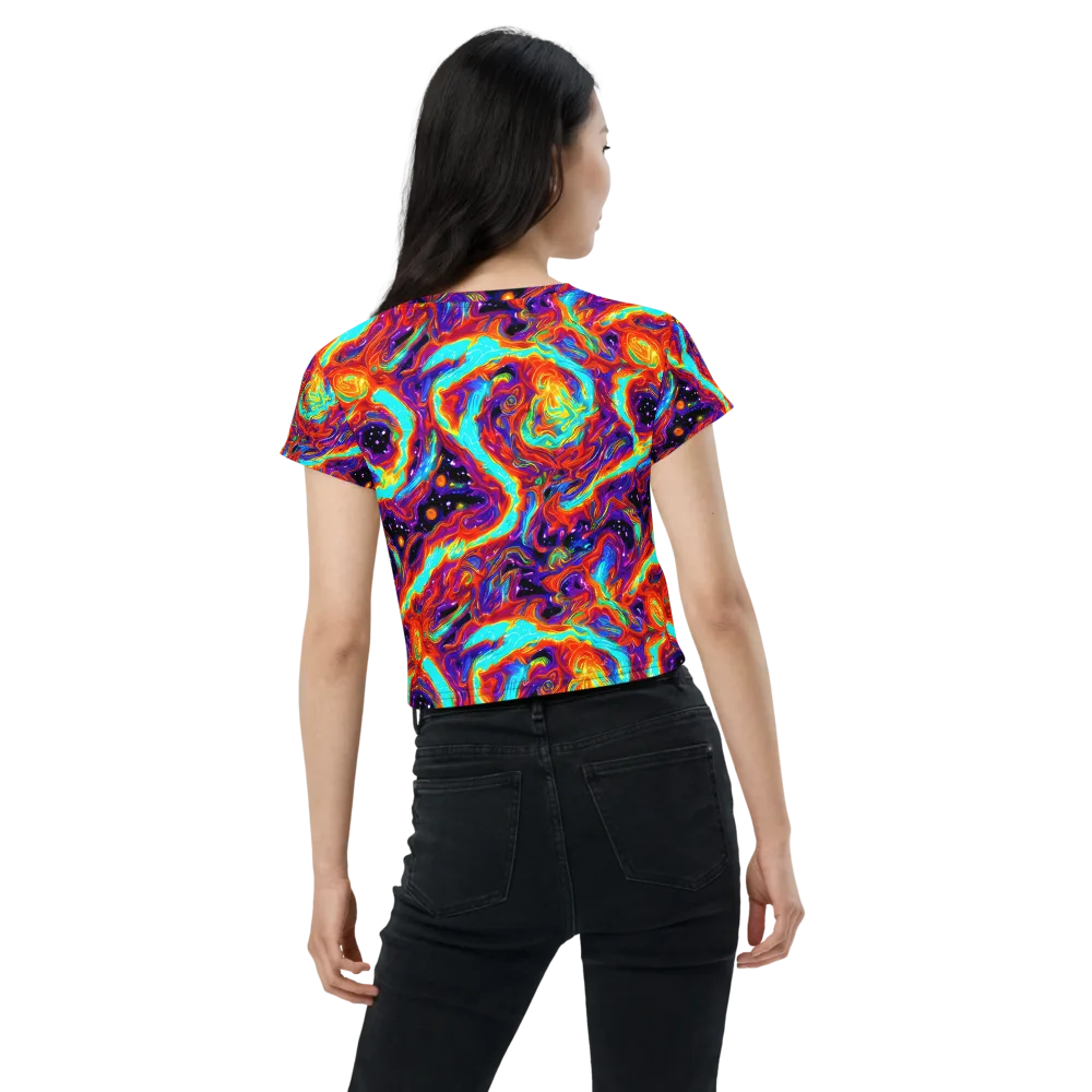 Spectrum On Fire on Crop Tee — Back