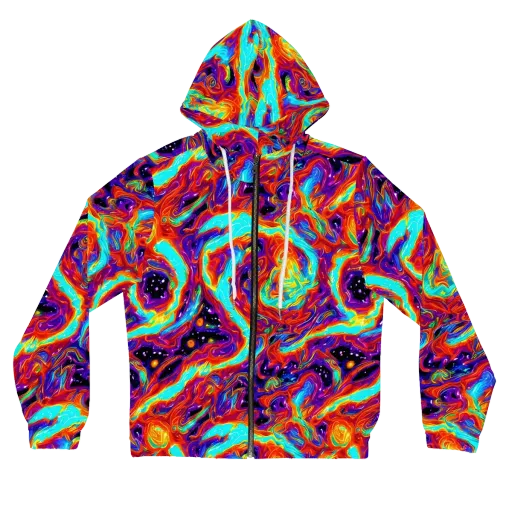 Spectrum On Fire on a Women's Full-Zip Hoodie