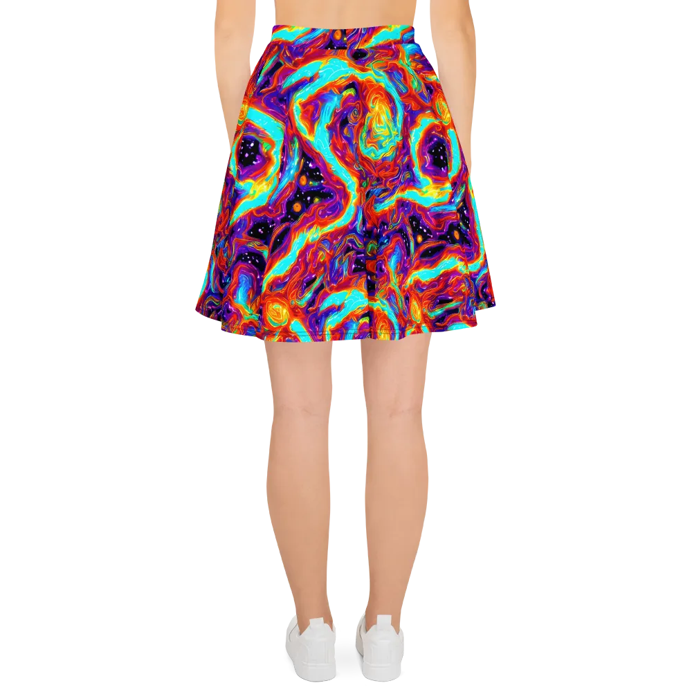 Spectrum On Fire on Skater Skirt — Back
