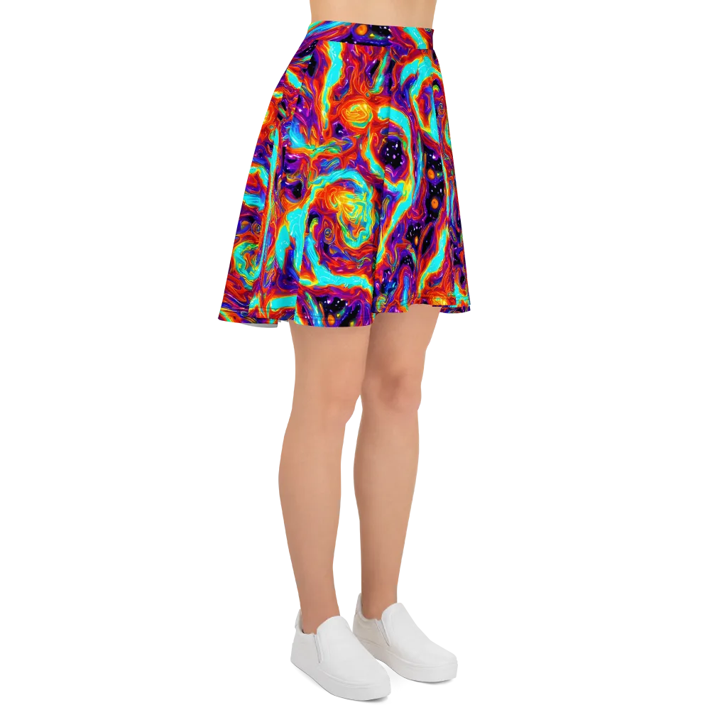 Spectrum On Fire on Skater Skirt — Right