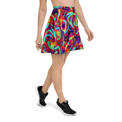 Spectrum On Fire on a Skater Skirt