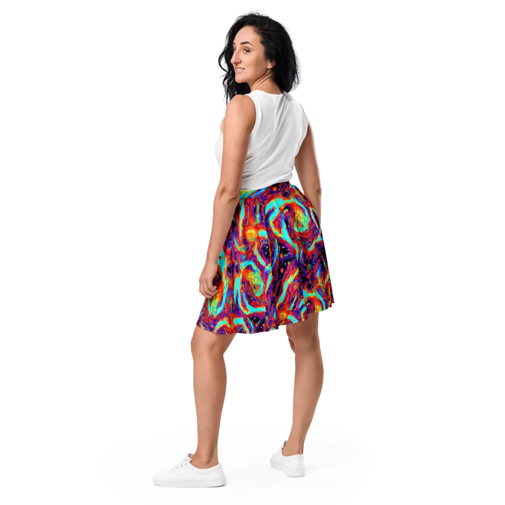 Spectrum On Fire on Skater Skirt — Back