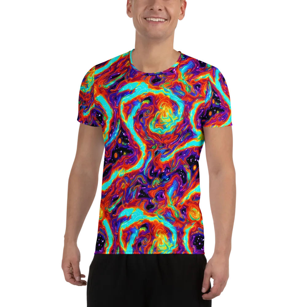 Spectrum On Fire on Men's Athletic T-Shirt — Front