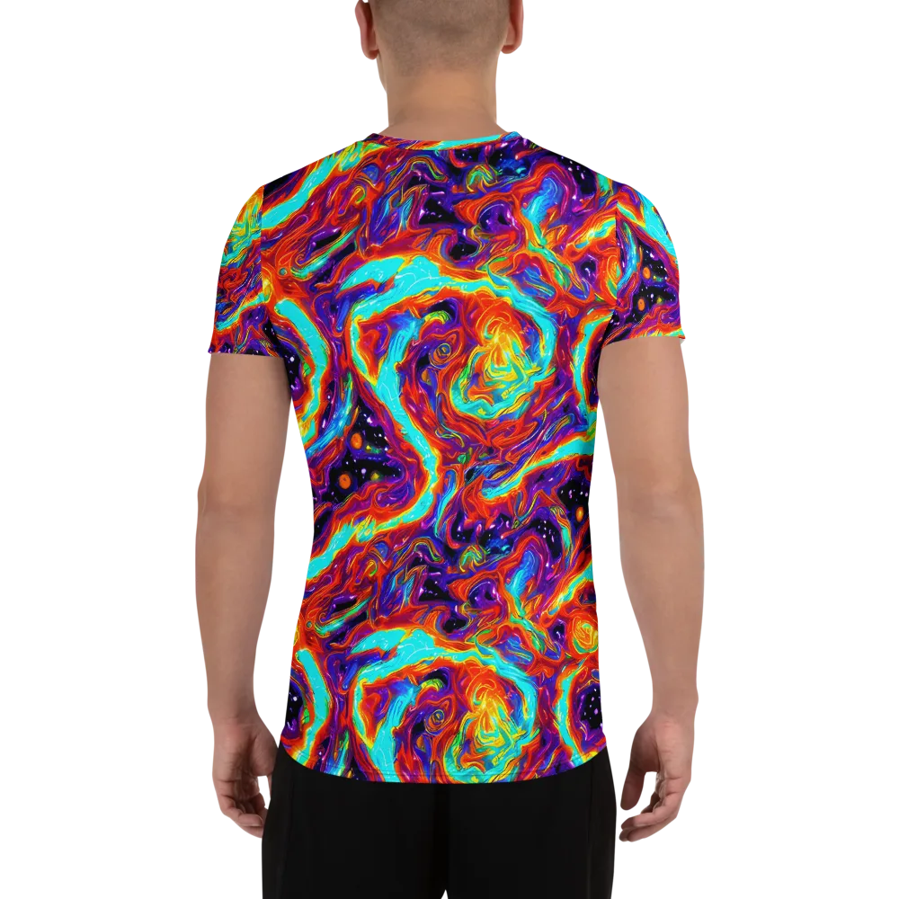 Spectrum On Fire on Men's Athletic T-Shirt — Back