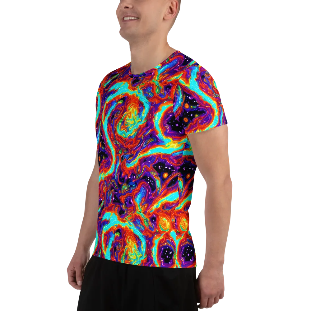 Spectrum On Fire on Men's Athletic T-Shirt — Left