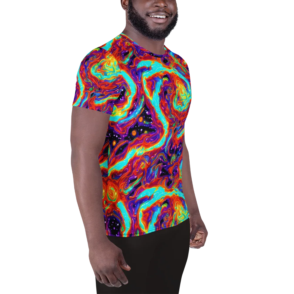 Spectrum On Fire on Men's Athletic T-Shirt — Right