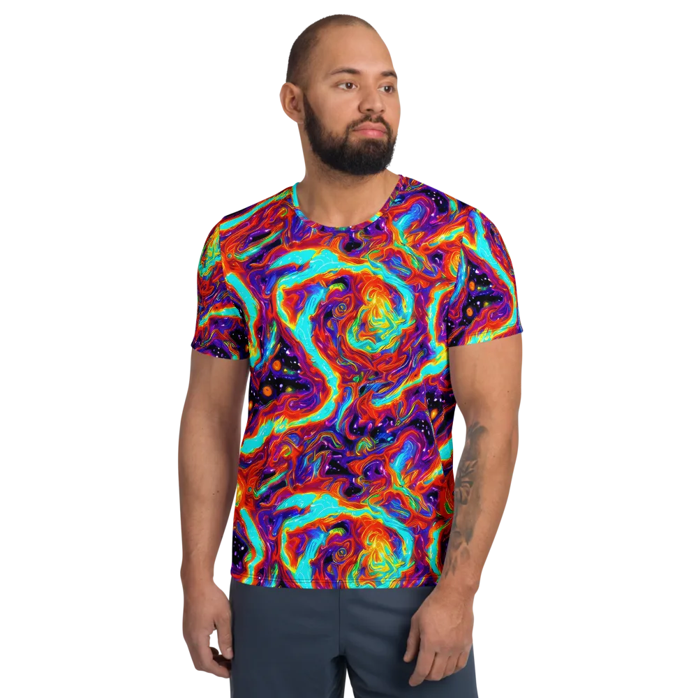 Spectrum On Fire on Men's Athletic T-Shirt — Front