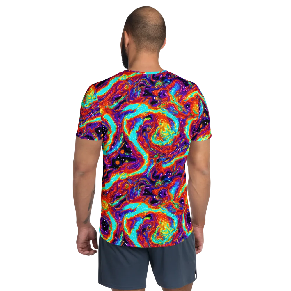 Spectrum On Fire on Men's Athletic T-Shirt — Back
