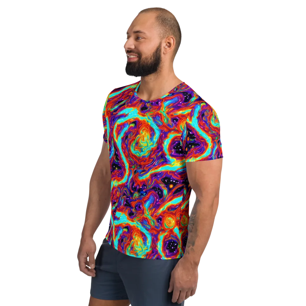 Spectrum On Fire on Men's Athletic T-Shirt — Left