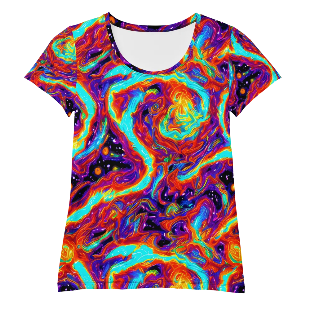 Spectrum On Fire on Women's Athletic T-Shirt — Front