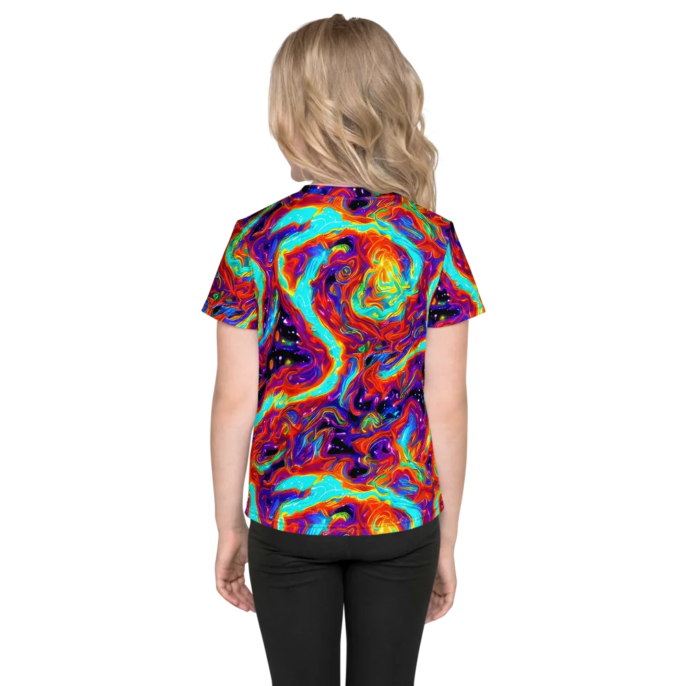 Spectrum On Fire on Kids Crew Neck T-Shirt — Back
