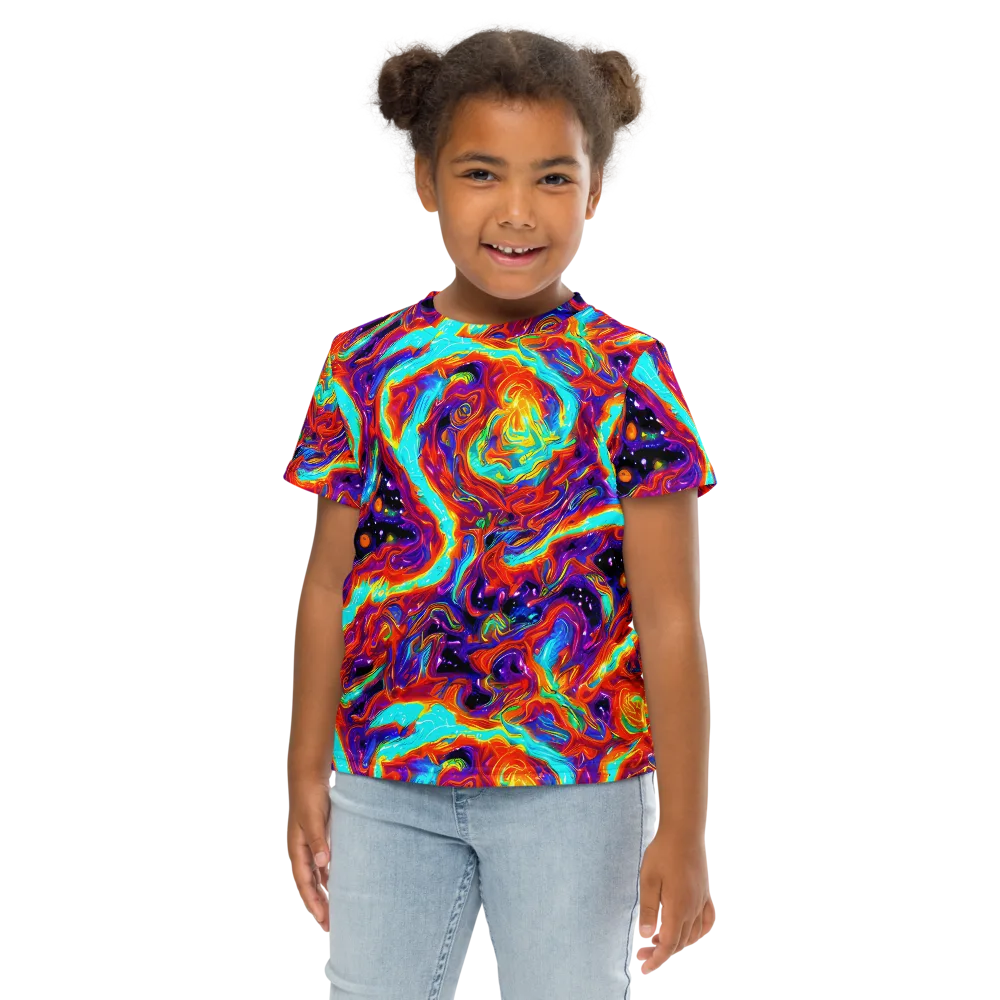 Spectrum On Fire on Kids Crew Neck T-Shirt — Front