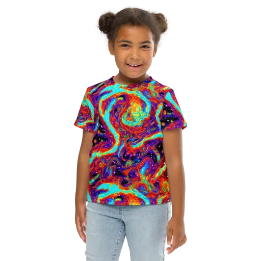Spectrum On Fire on a Kids Crew Neck T-Shirt
