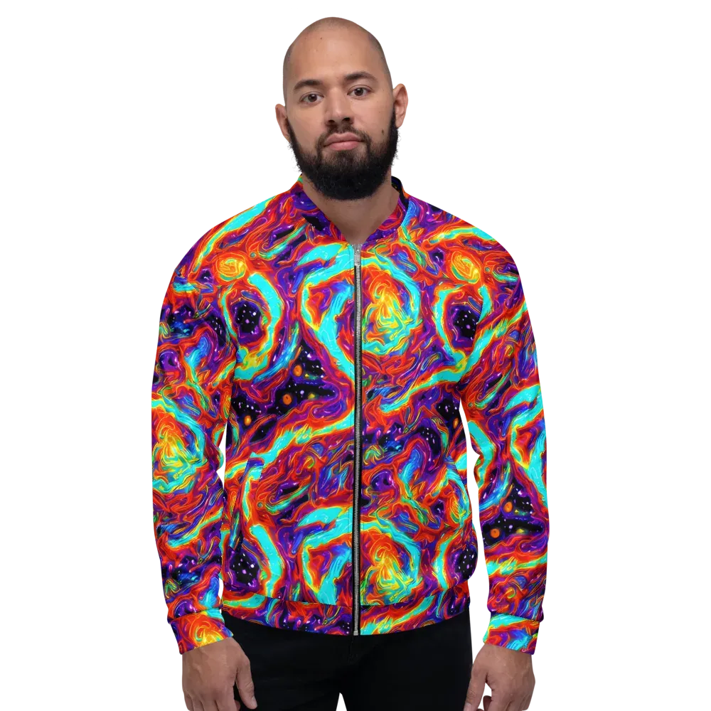 Spectrum On Fire on Bomber Jacket — Front