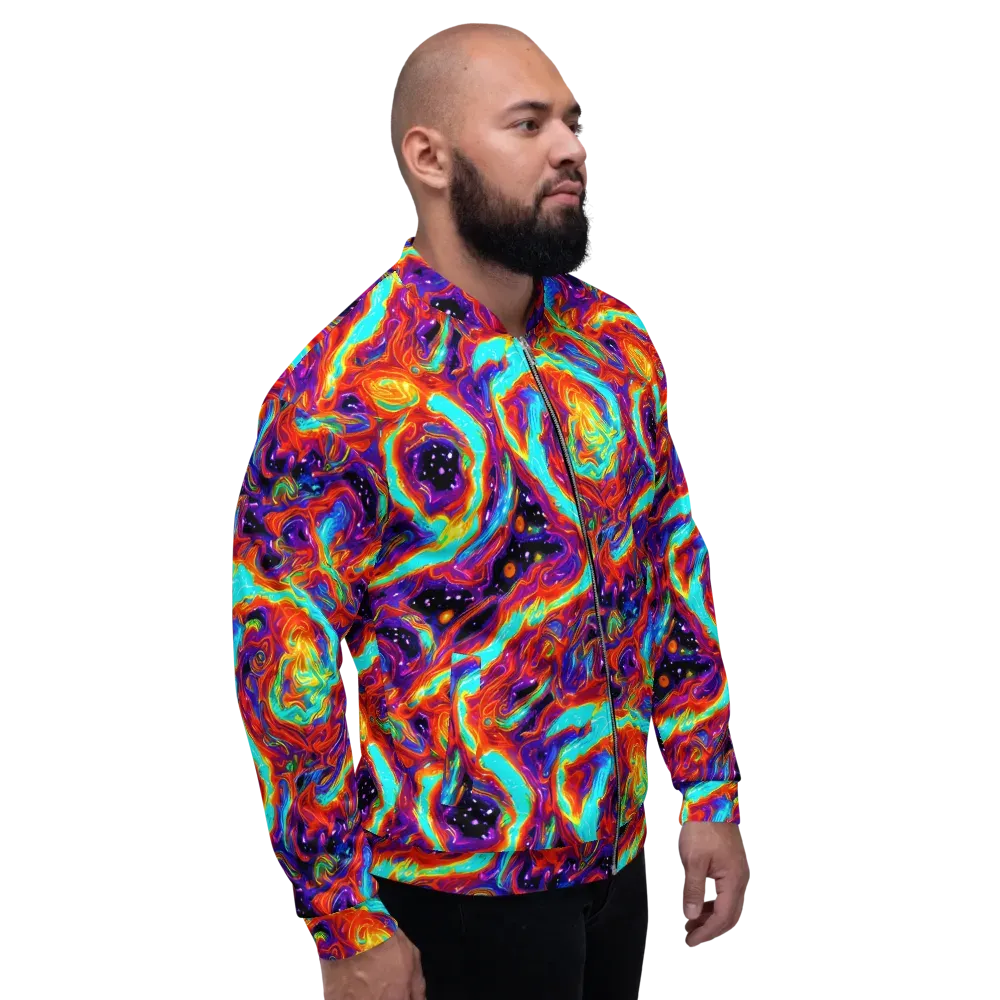 Spectrum On Fire on Bomber Jacket — Right