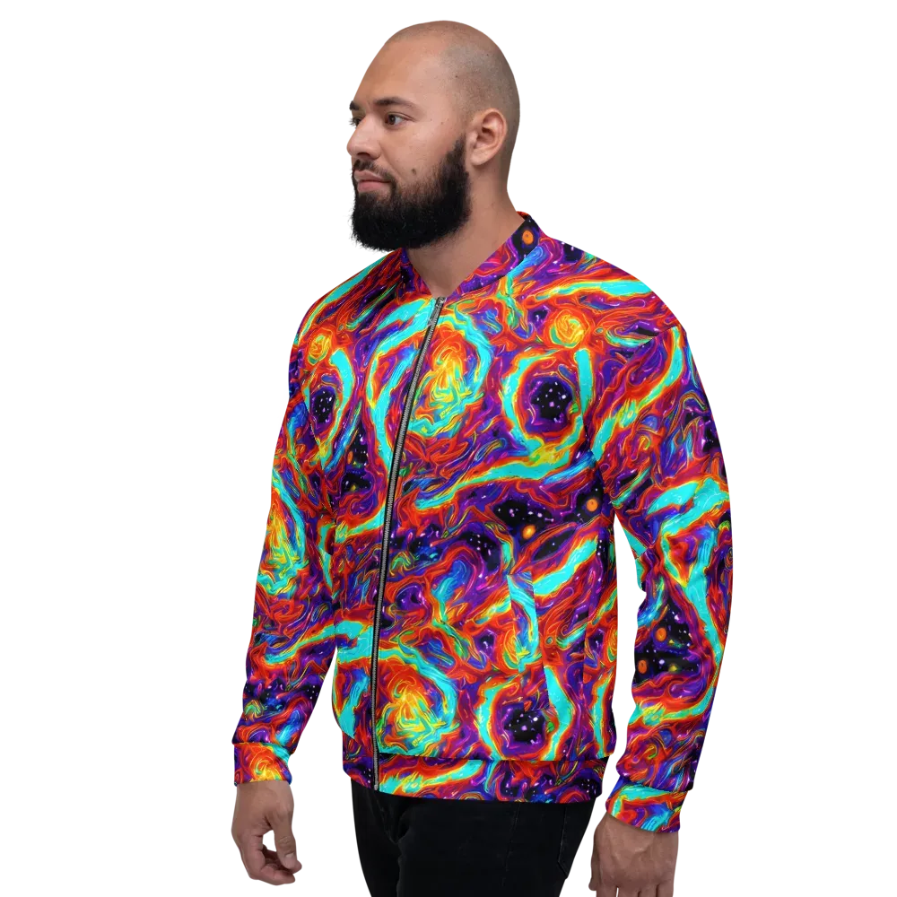 Spectrum On Fire on Bomber Jacket — Left