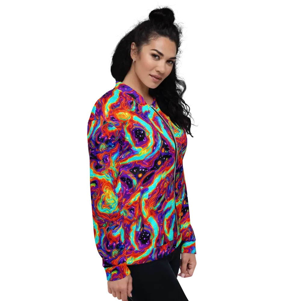 Spectrum On Fire on Bomber Jacket — Right