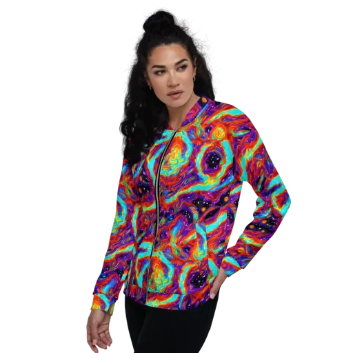 Spectrum On Fire on a Bomber Jacket