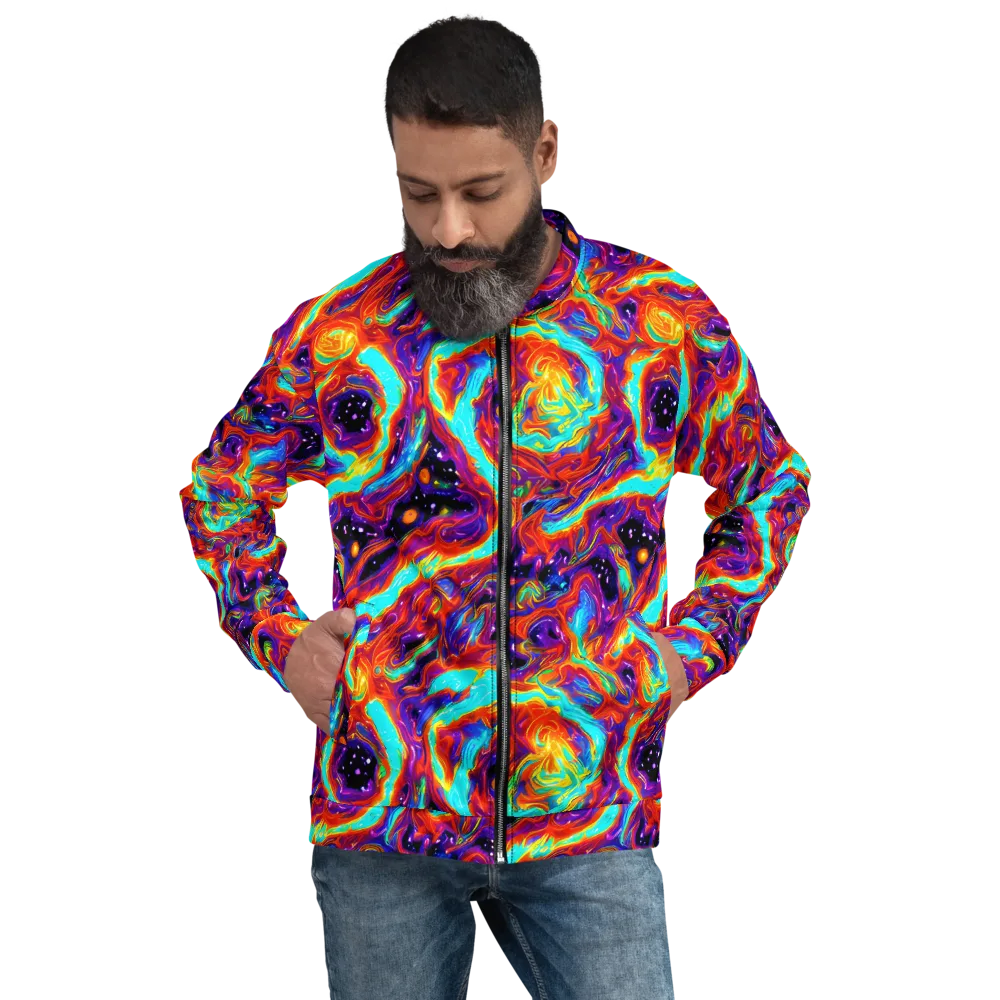 Spectrum On Fire on Bomber Jacket — Front