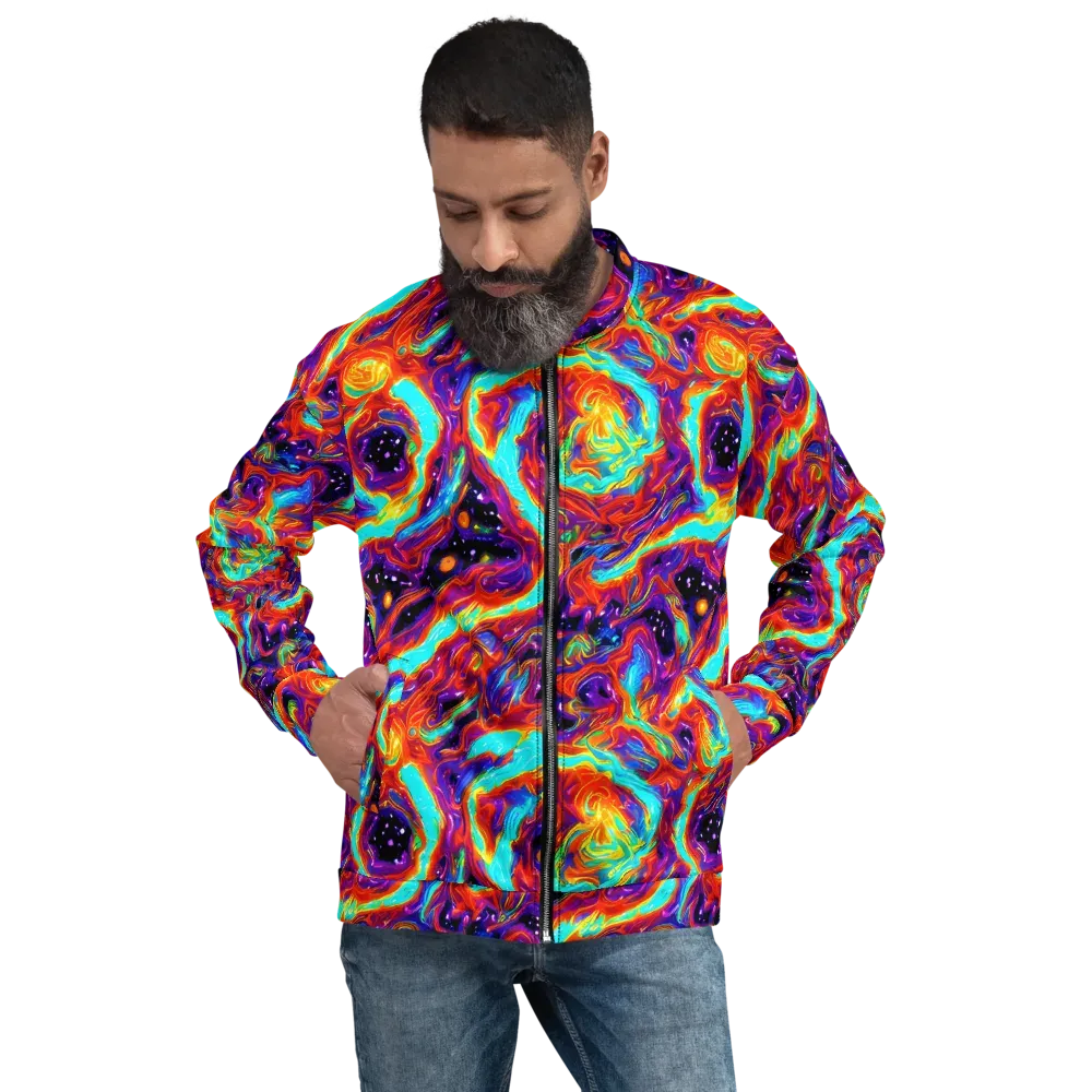Spectrum On Fire on Bomber Jacket — Front
