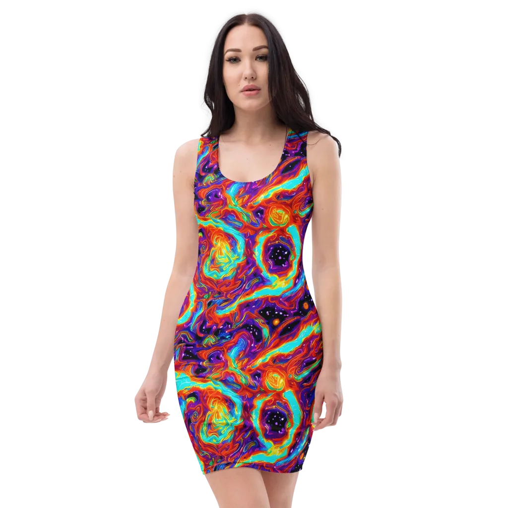 Spectrum On Fire on Bodycon Dress — Front