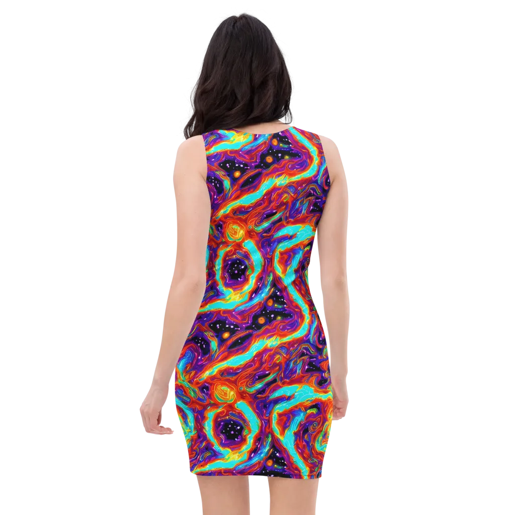 Spectrum On Fire on Bodycon Dress — Back