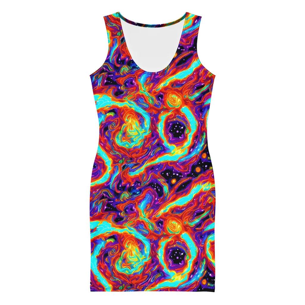 Spectrum On Fire on Bodycon Dress — Front