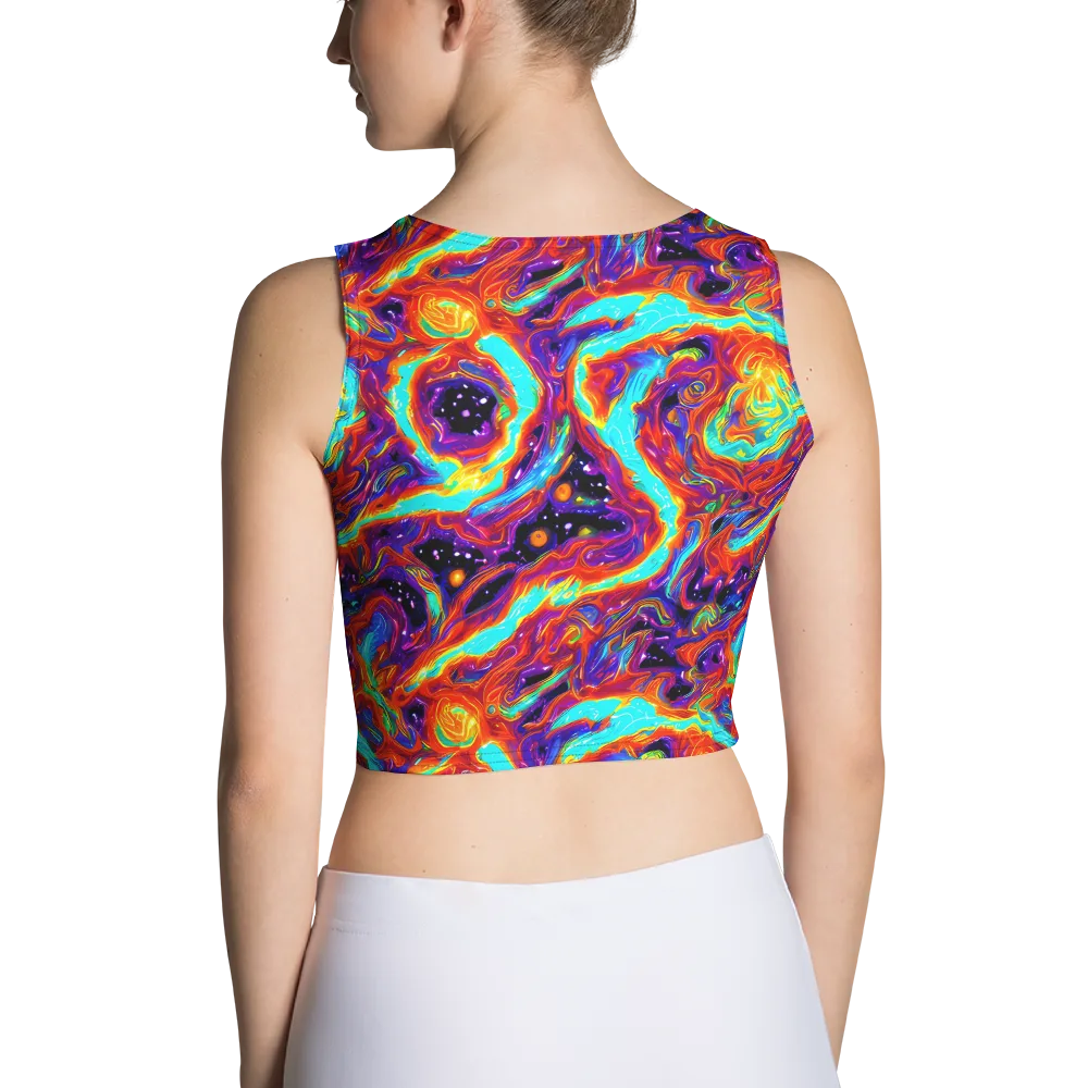 Spectrum On Fire on Crop Top — Back