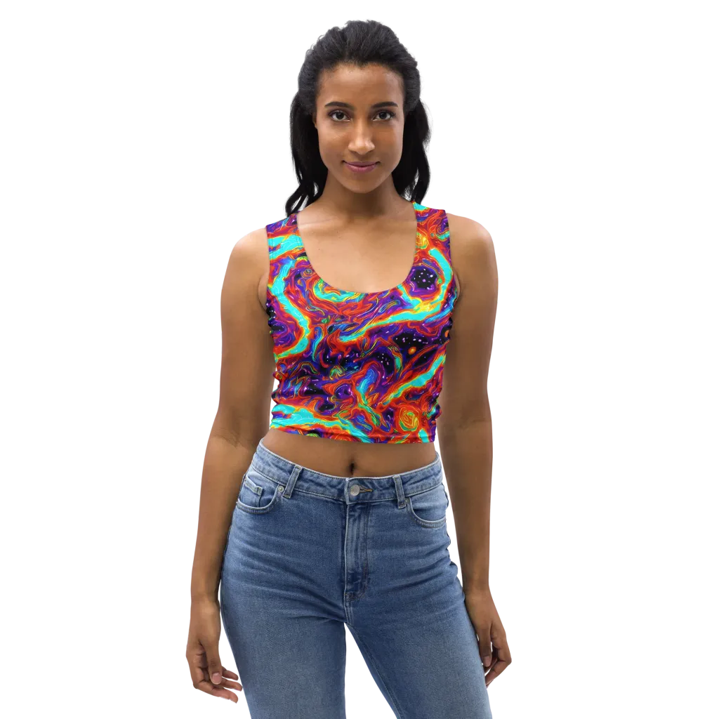 Spectrum On Fire on Crop Top — Front
