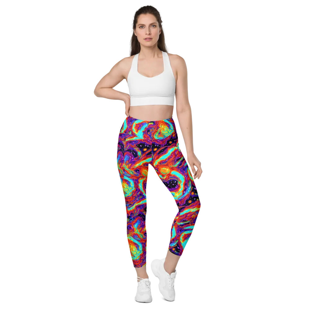 Spectrum On Fire on Leggings with Pockets — Front