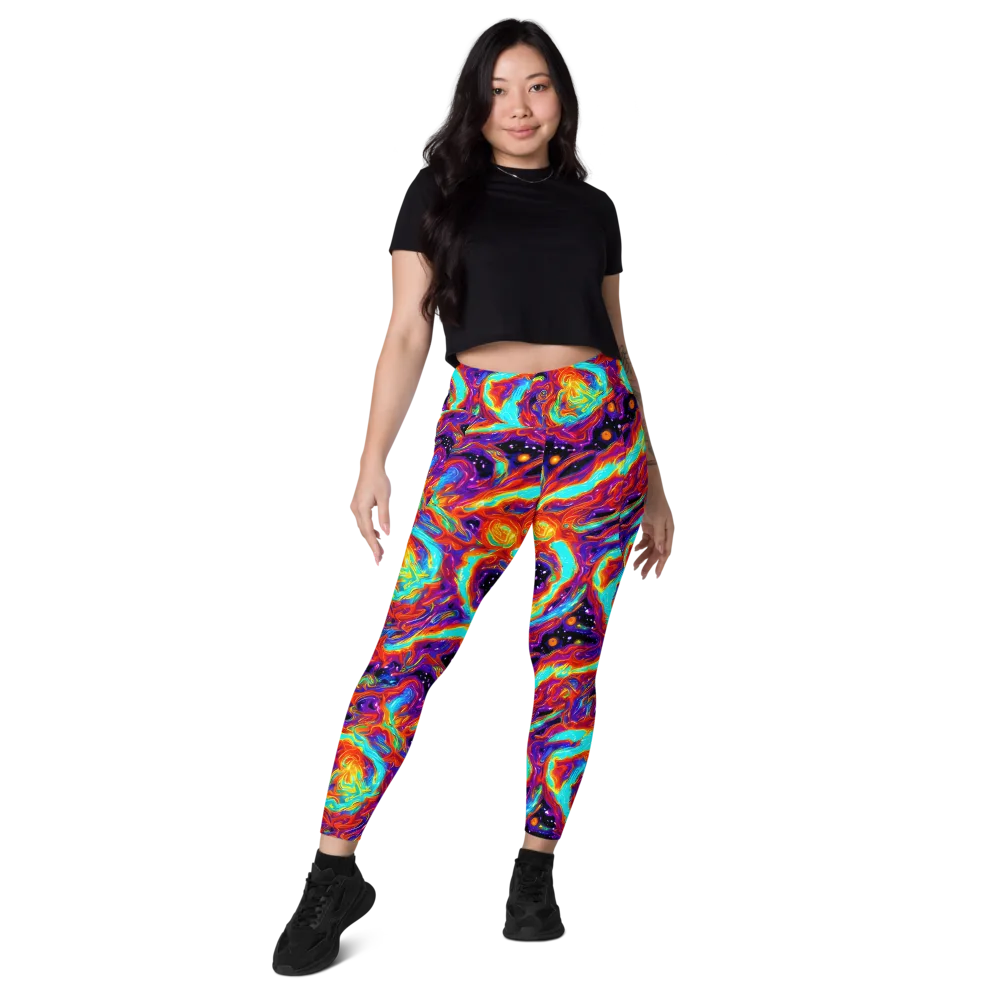 Spectrum On Fire on Leggings with Pockets — Front