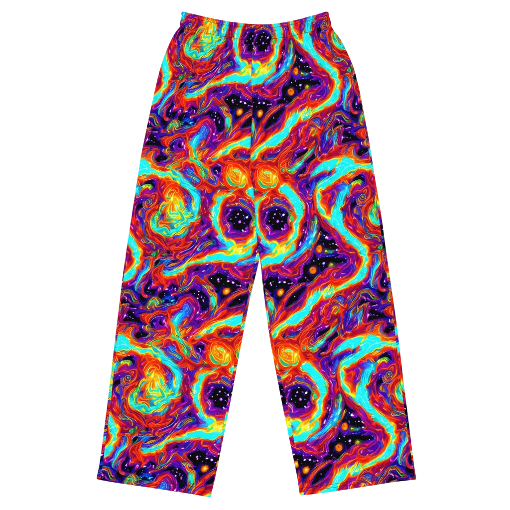 Spectrum On Fire on Wide-Leg Pants — Front
