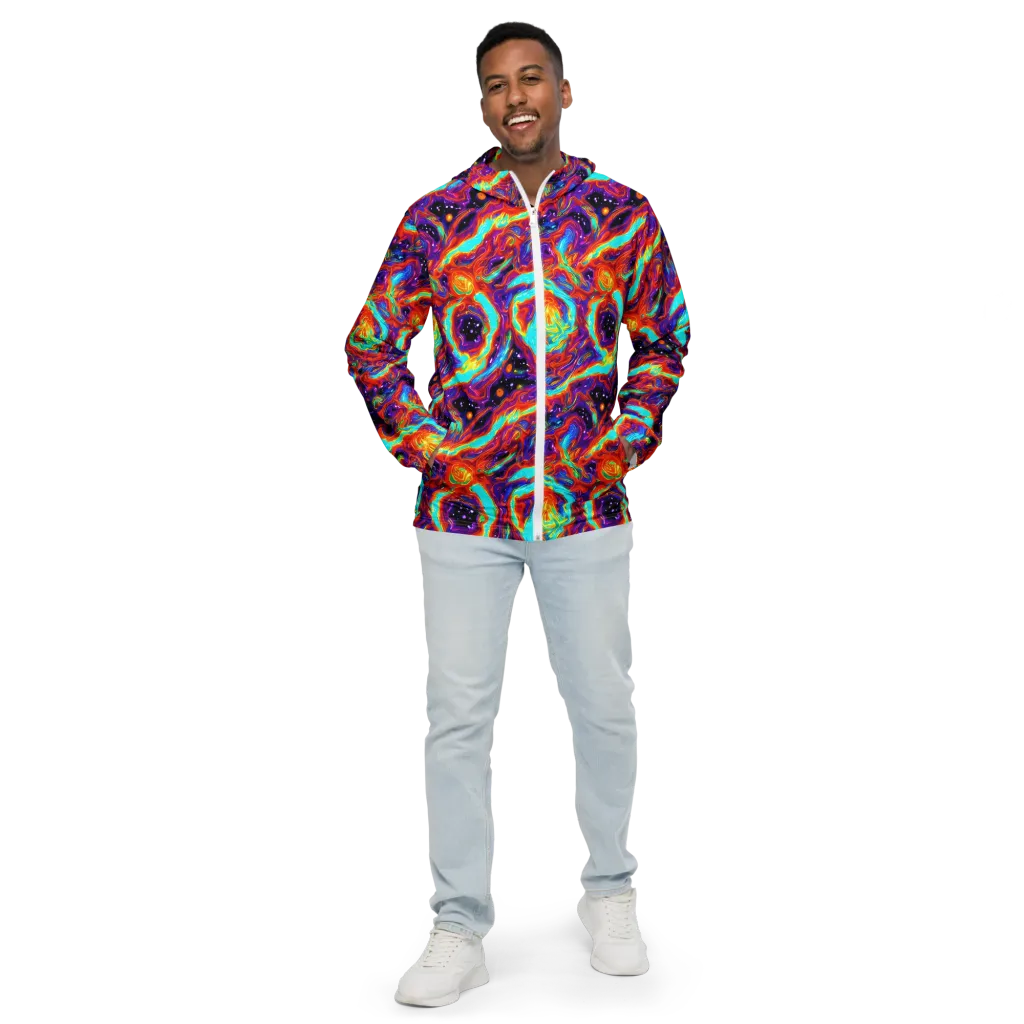Spectrum On Fire on Men's Windbreaker — Front
