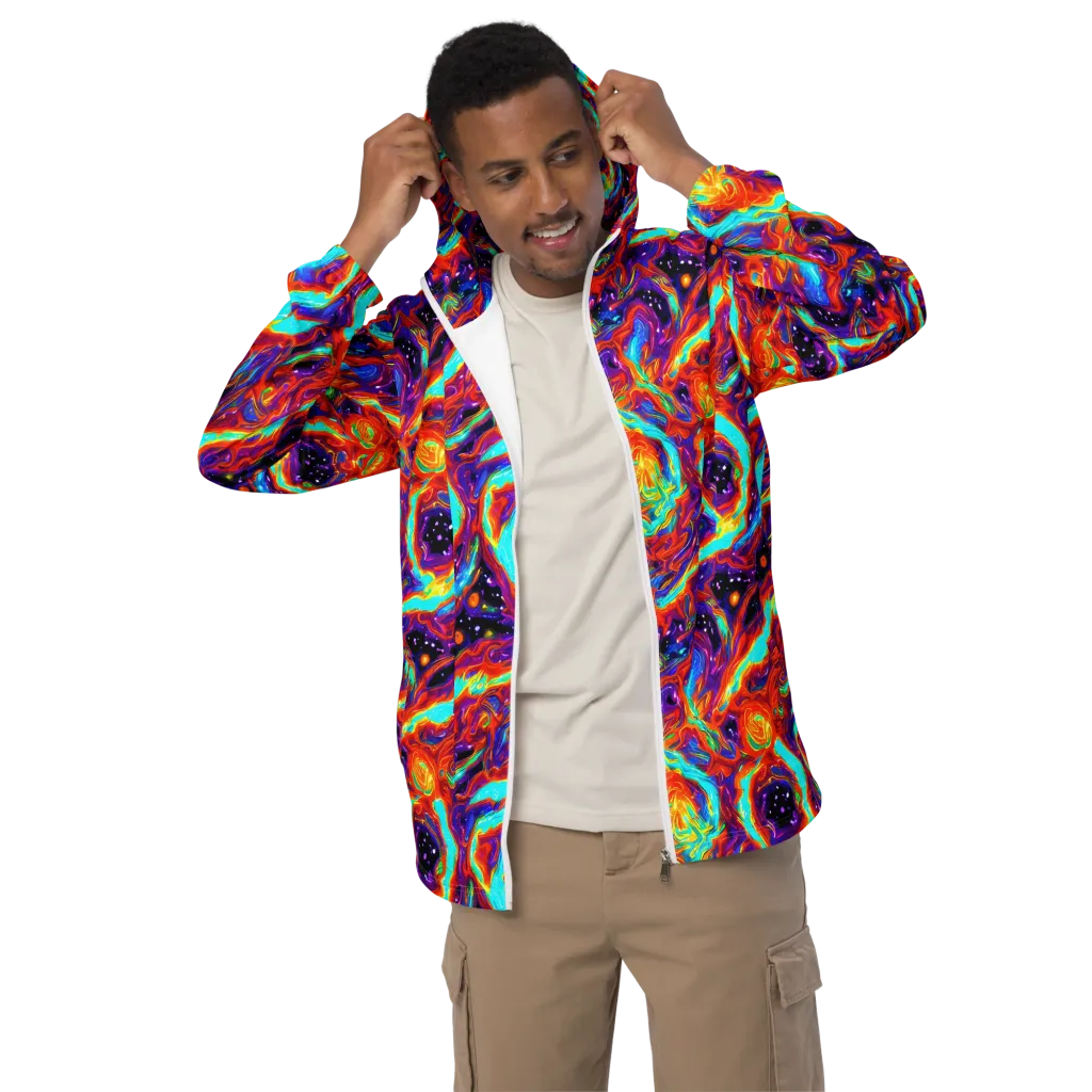 Spectrum On Fire on Men's Windbreaker — Front