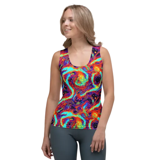 Spectrum On Fire on a Women's Tank Top