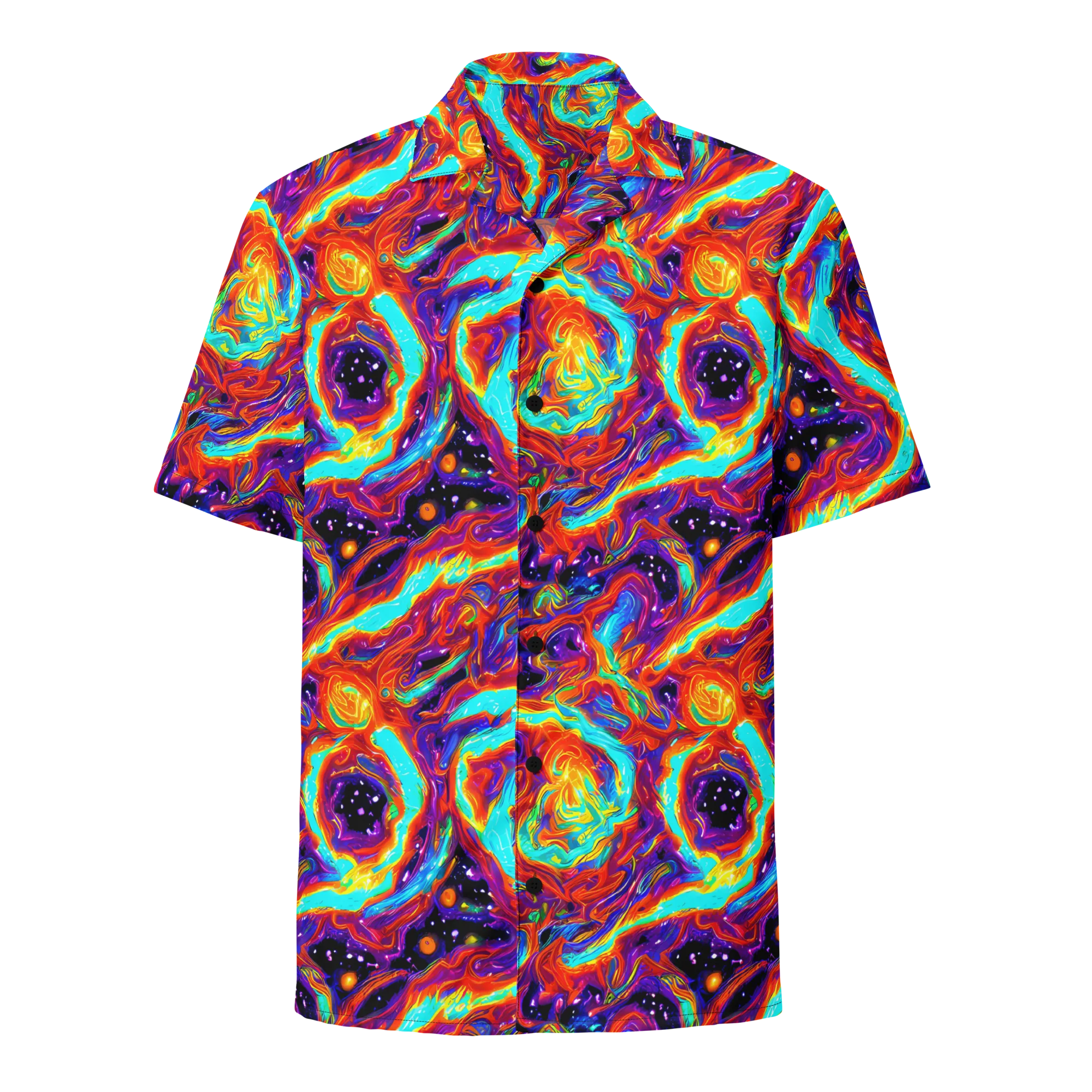 Spectrum On Fire on Button Shirt — Front