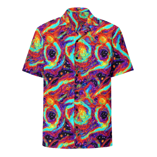 Spectrum On Fire on a Button Shirt
