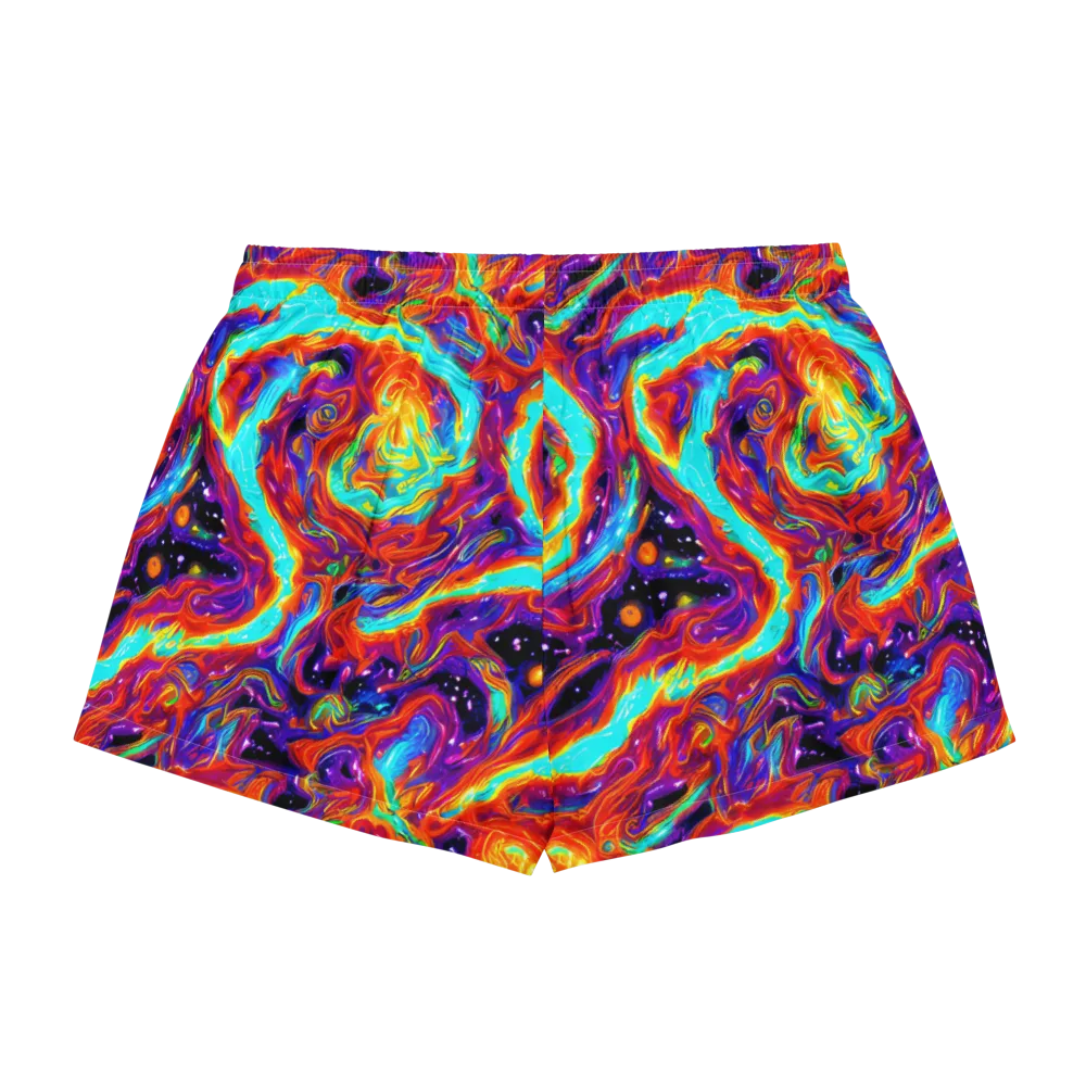 Spectrum On Fire on Women's Pajama Shorts — Back