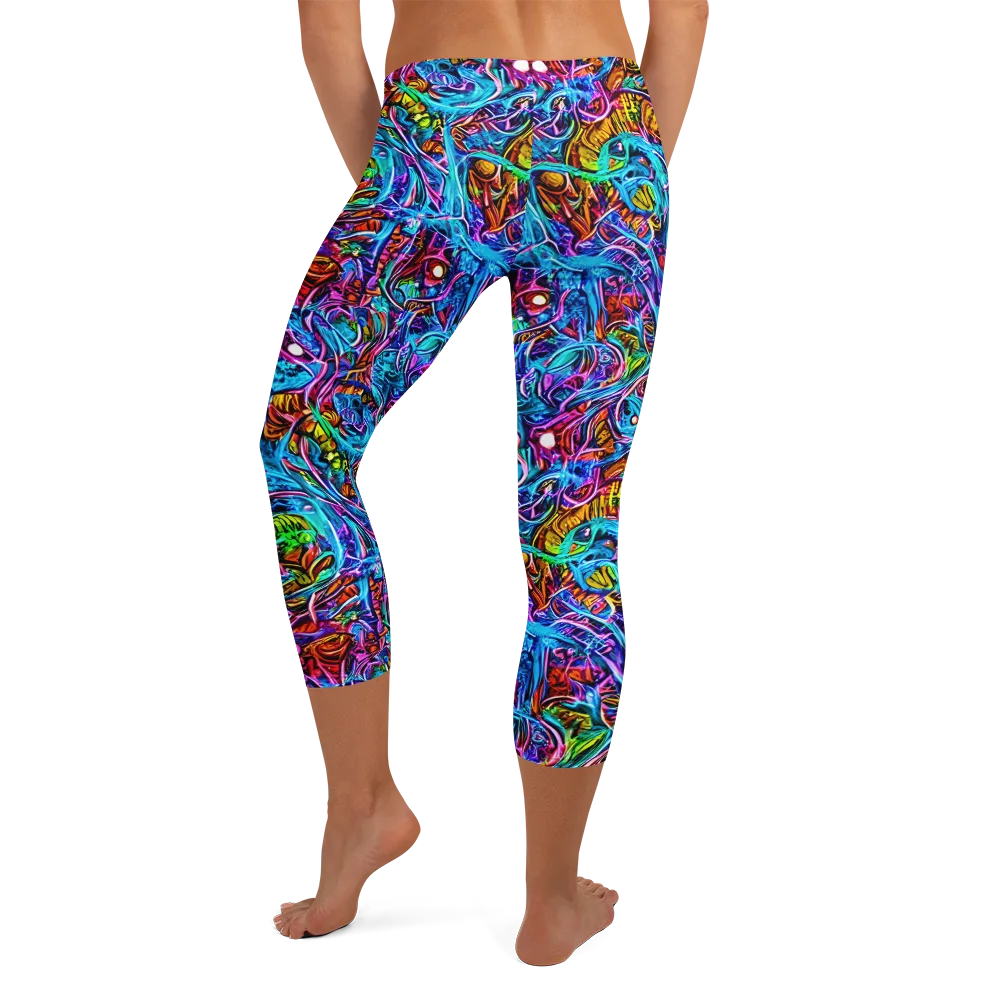 Synthetic Ocean on Capri Leggings — Back