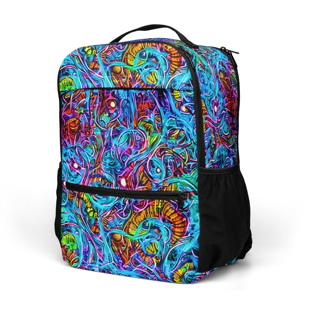 Synthetic Ocean on Utility Backpack — Left Front