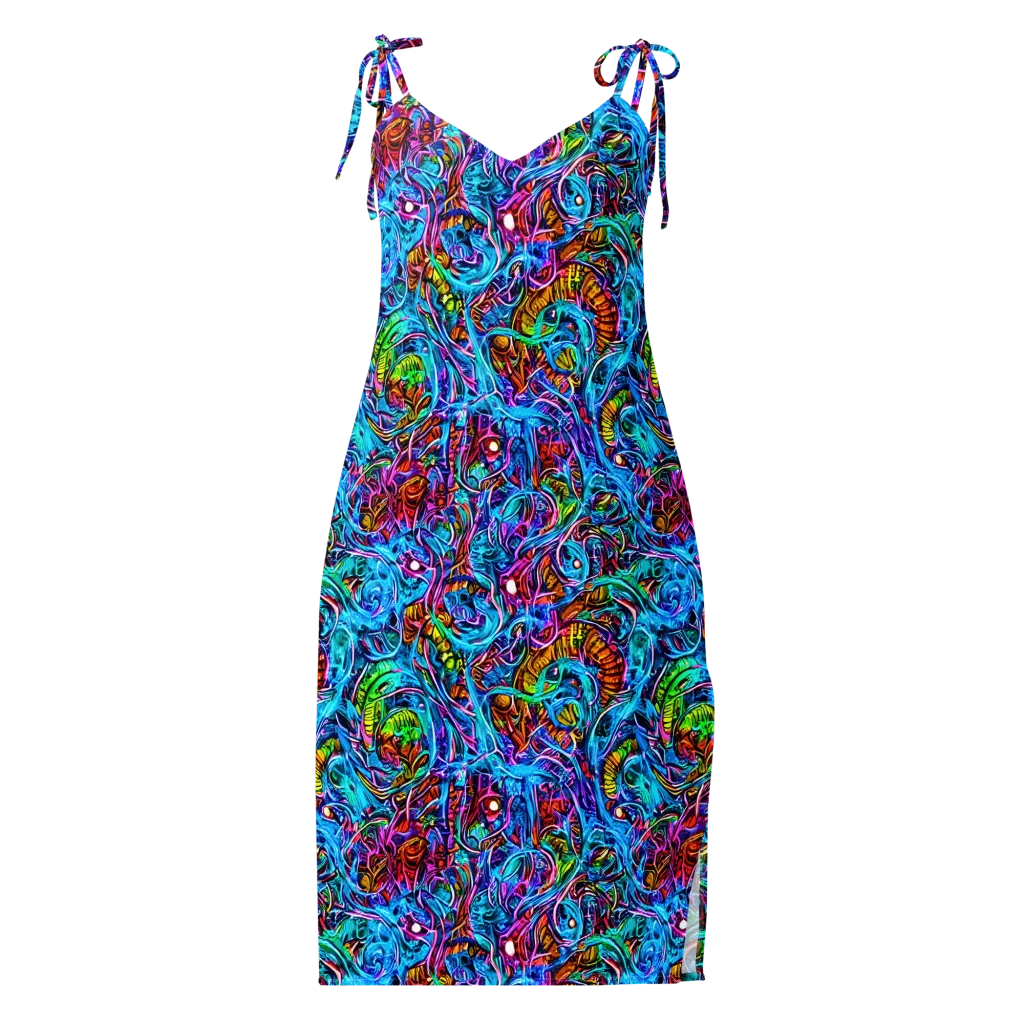 Synthetic Ocean on Slip Dress — Front