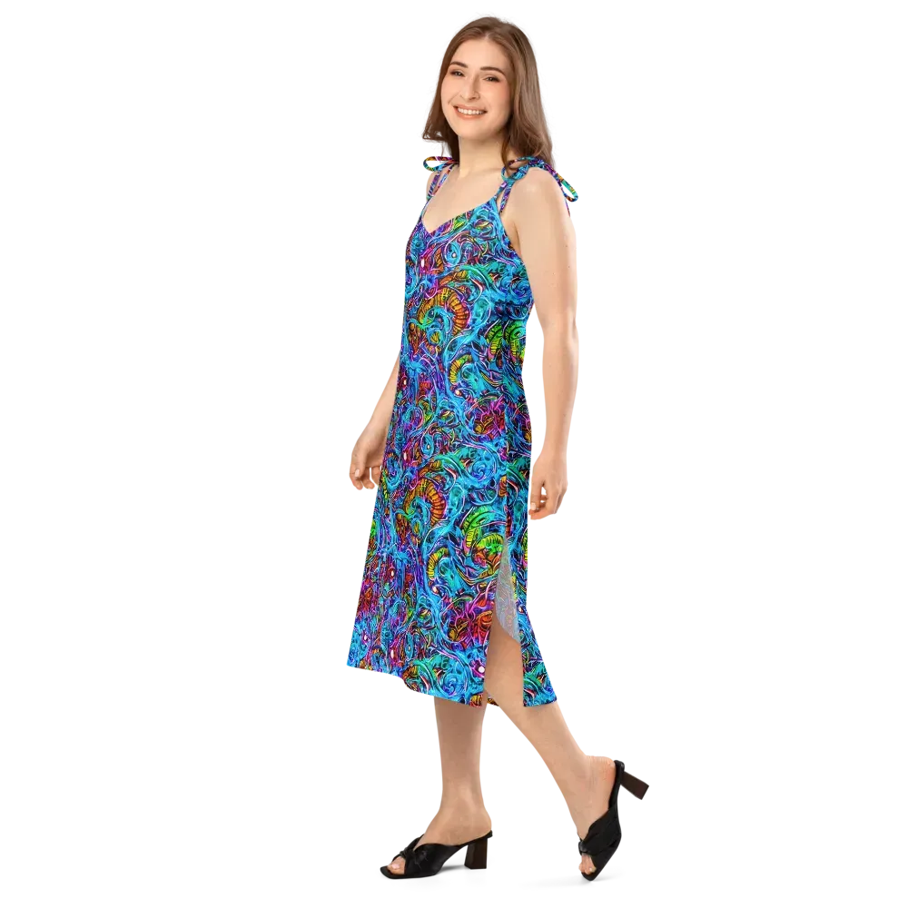 Synthetic Ocean on Slip Dress — Left Front